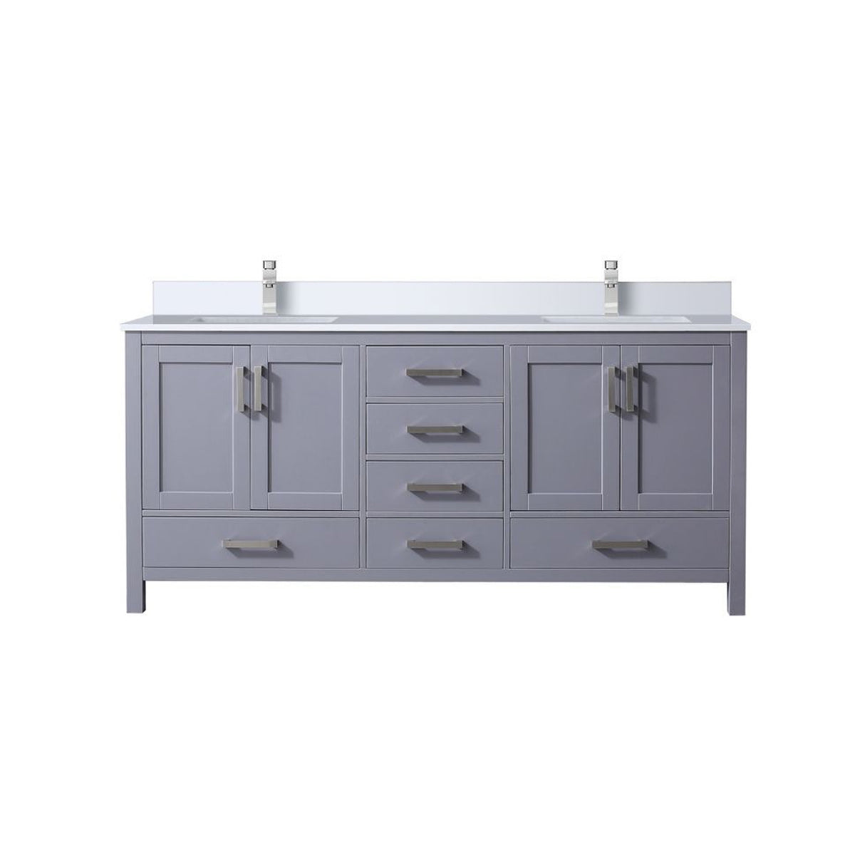 Lexora Jacques 72 in. Dark Grey Double Sink Bath Vanity