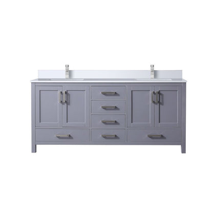 Lexora Jacques 72 in. Dark Grey Double Sink Bath Vanity