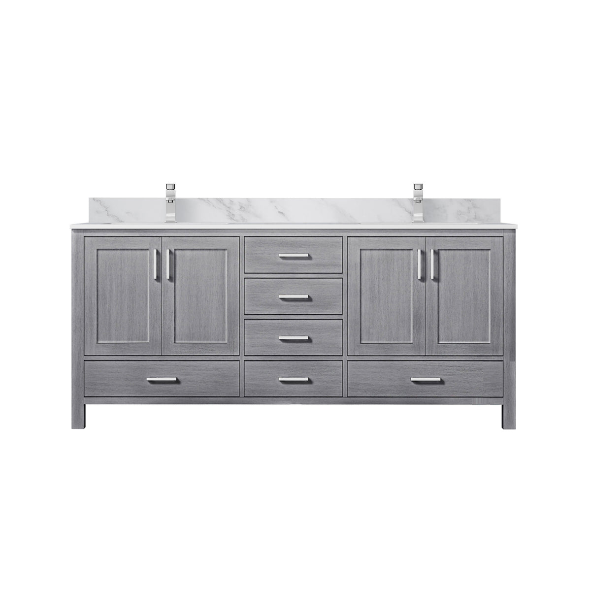 Lexora Jacques 72 in. Distressed Grey Double Sink Bath Vanity