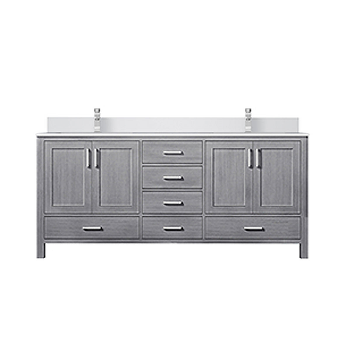 Lexora Jacques 72 in. Distressed Grey Double Sink Bath Vanity