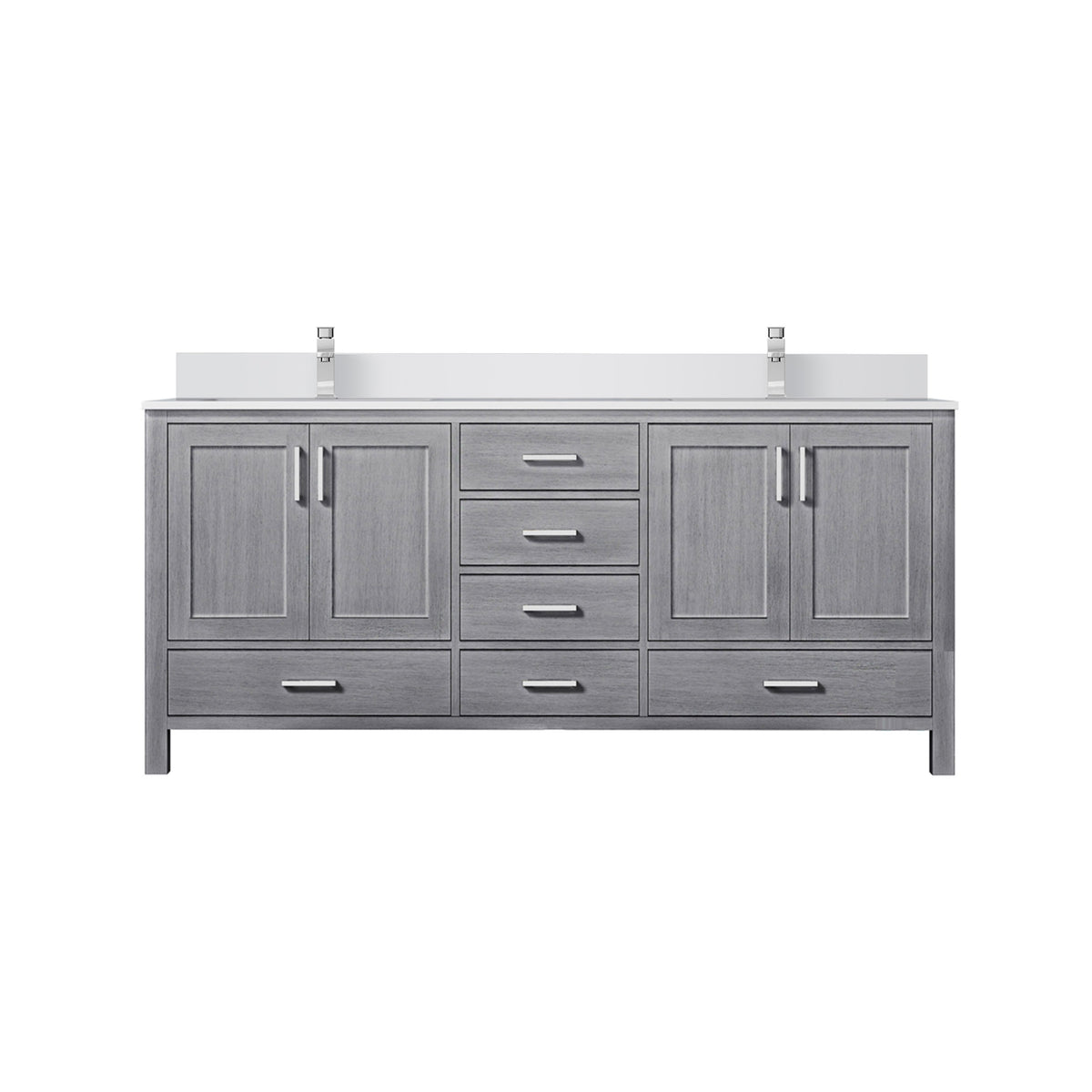 Lexora Jacques 72 in. Distressed Grey Double Sink Bath Vanity
