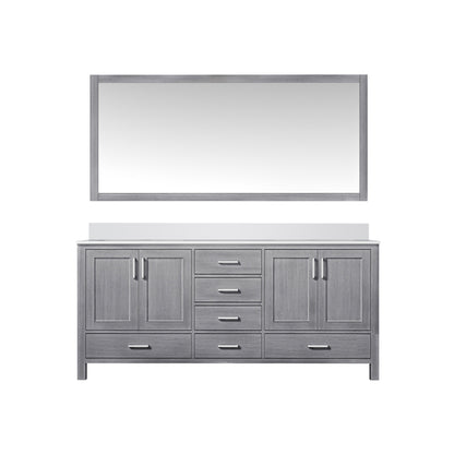 Lexora Jacques 72 in. Distressed Grey Double Sink Bath Vanity