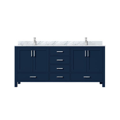 Lexora Jacques 72 in. Navy Blue Double Sink Bath Vanity