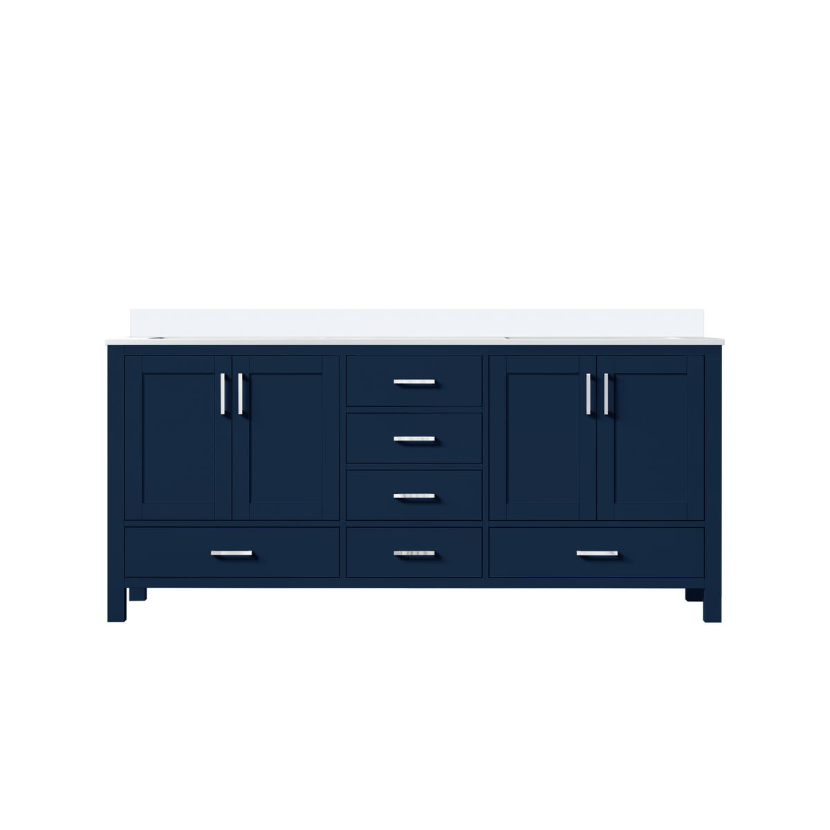 Lexora Jacques 72 in. Navy Blue Double Sink Bath Vanity