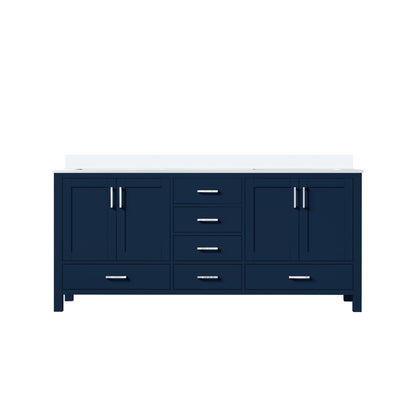 Lexora Jacques 72 in. Navy Blue Double Sink Bath Vanity