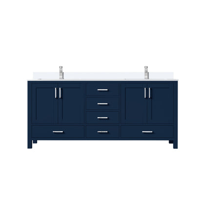 Lexora Jacques 72 in. Navy Blue Double Sink Bath Vanity