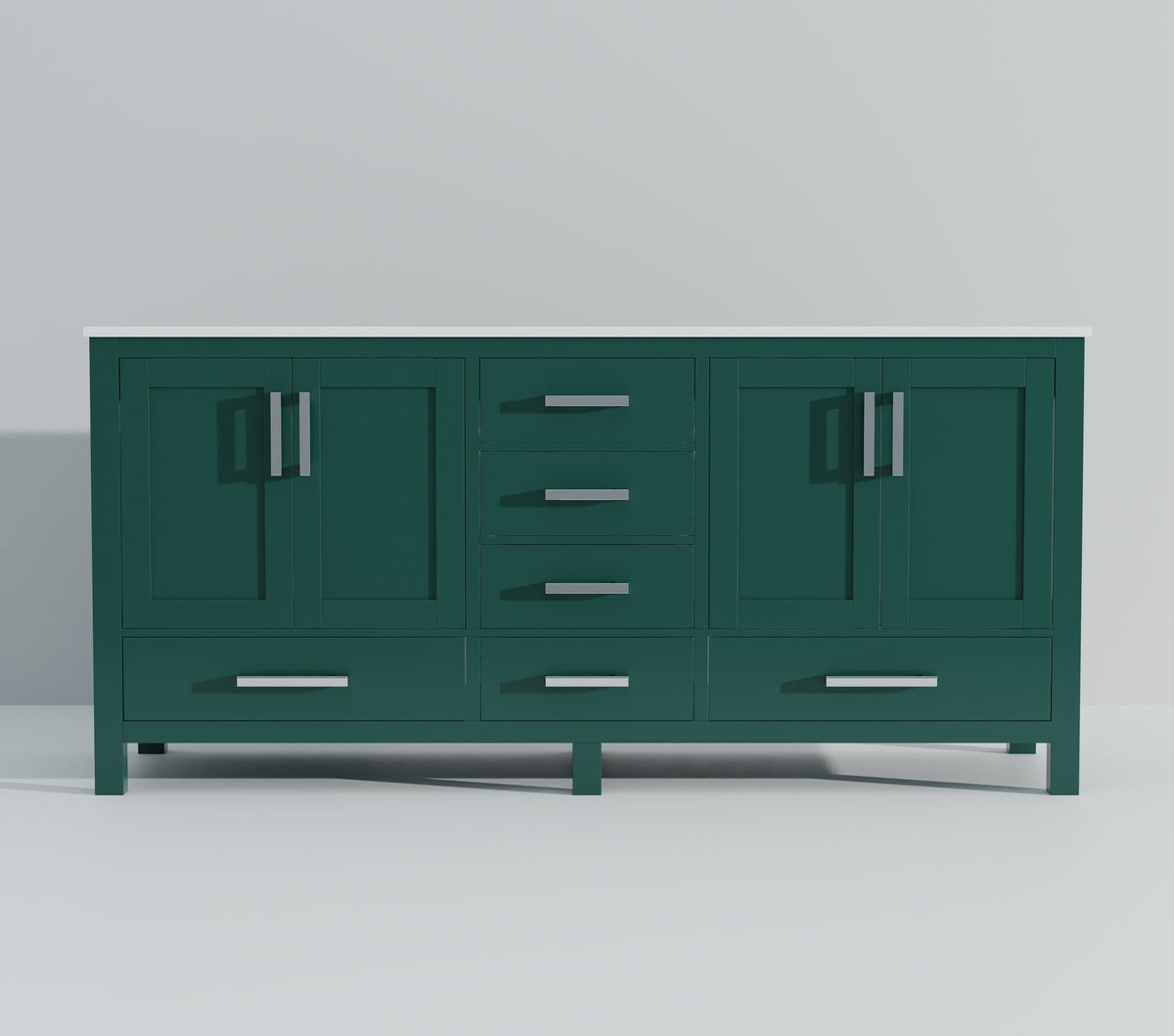 Lexora Jacques 72 in. Green Double Sink Bath Vanity