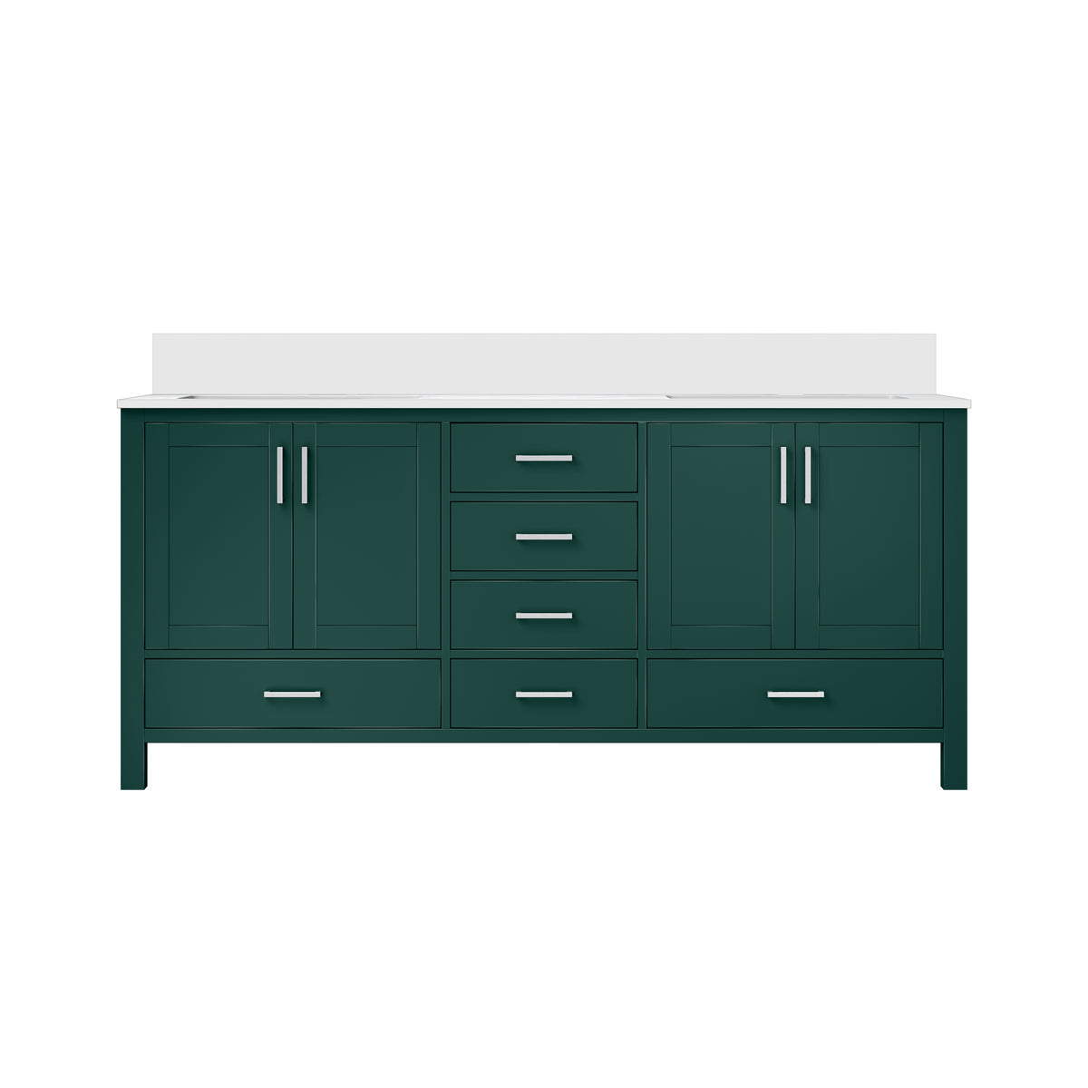 Lexora Jacques 72 in. Green Double Sink Bath Vanity