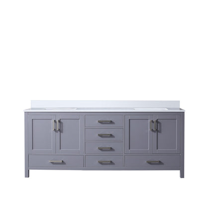 Lexora Jacques 80 in. Dark Grey Double Sink Bath Vanity