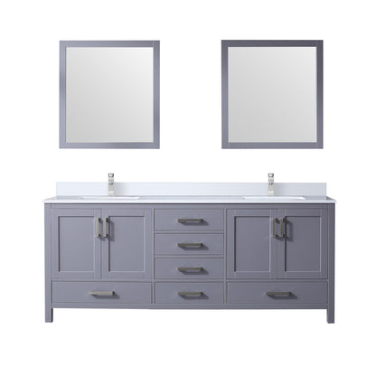 Lexora Jacques 80 in. Dark Grey Double Sink Bath Vanity