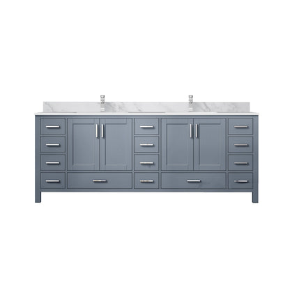 Lexora Jacques 84 in. Dark Grey Double Sink Bath Vanity