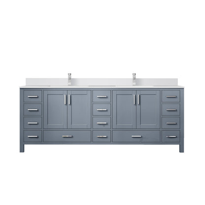 Lexora Jacques 84 in. Dark Grey Double Sink Bath Vanity