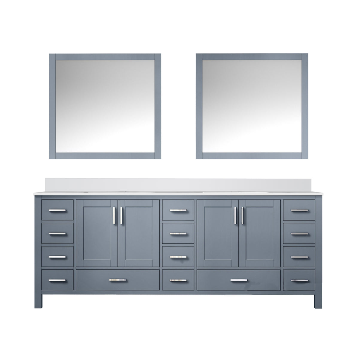Lexora Jacques 84 in. Dark Grey Double Sink Bath Vanity