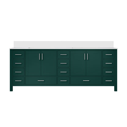 Lexora Jacques 84 in. Green Double Sink Bath Vanity