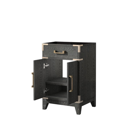 Lexora Laurel 20 in. Black Oak Single Sink Bath Vanity