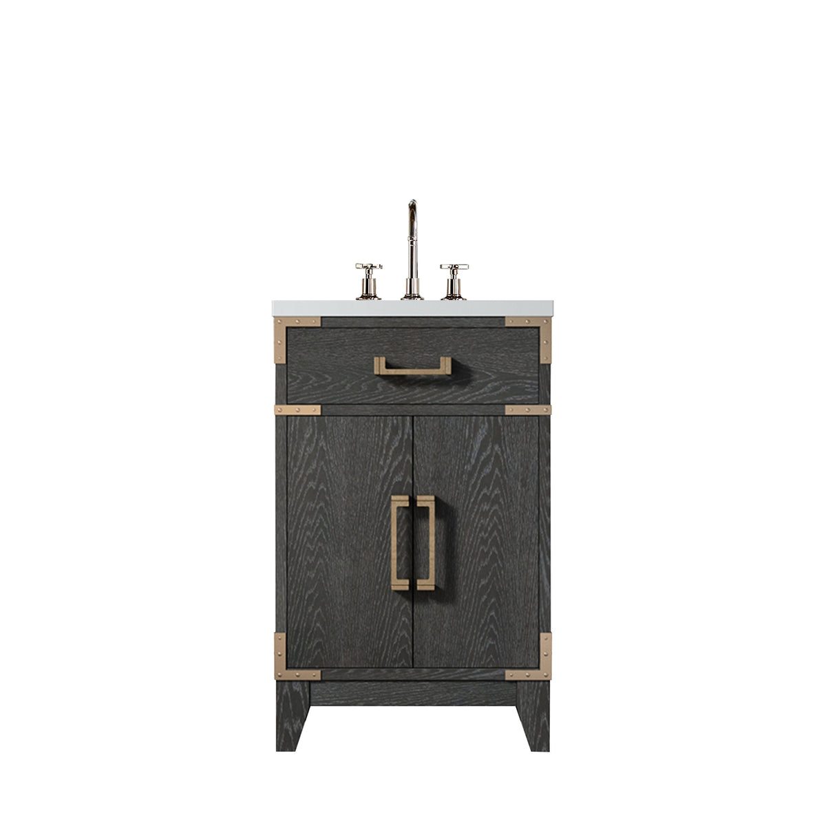 Lexora Laurel 20 in. Black Oak Single Sink Bath Vanity