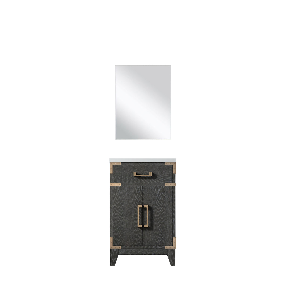 Lexora Laurel 20 in. Black Oak Single Sink Bath Vanity