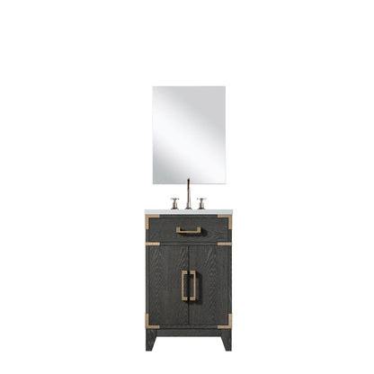 Lexora Laurel 20 in. Black Oak Single Sink Bath Vanity
