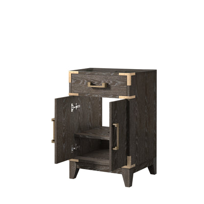 Lexora Laurel 20 in. Brown Oak Single Sink Bath Vanity