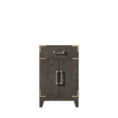 Lexora Laurel 20 in. Brown Oak Single Sink Bath Vanity