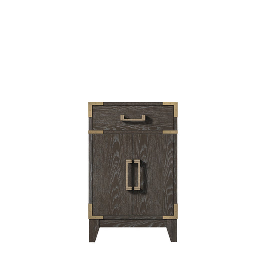 Lexora Laurel 20 in. Brown Oak Single Sink Bath Vanity