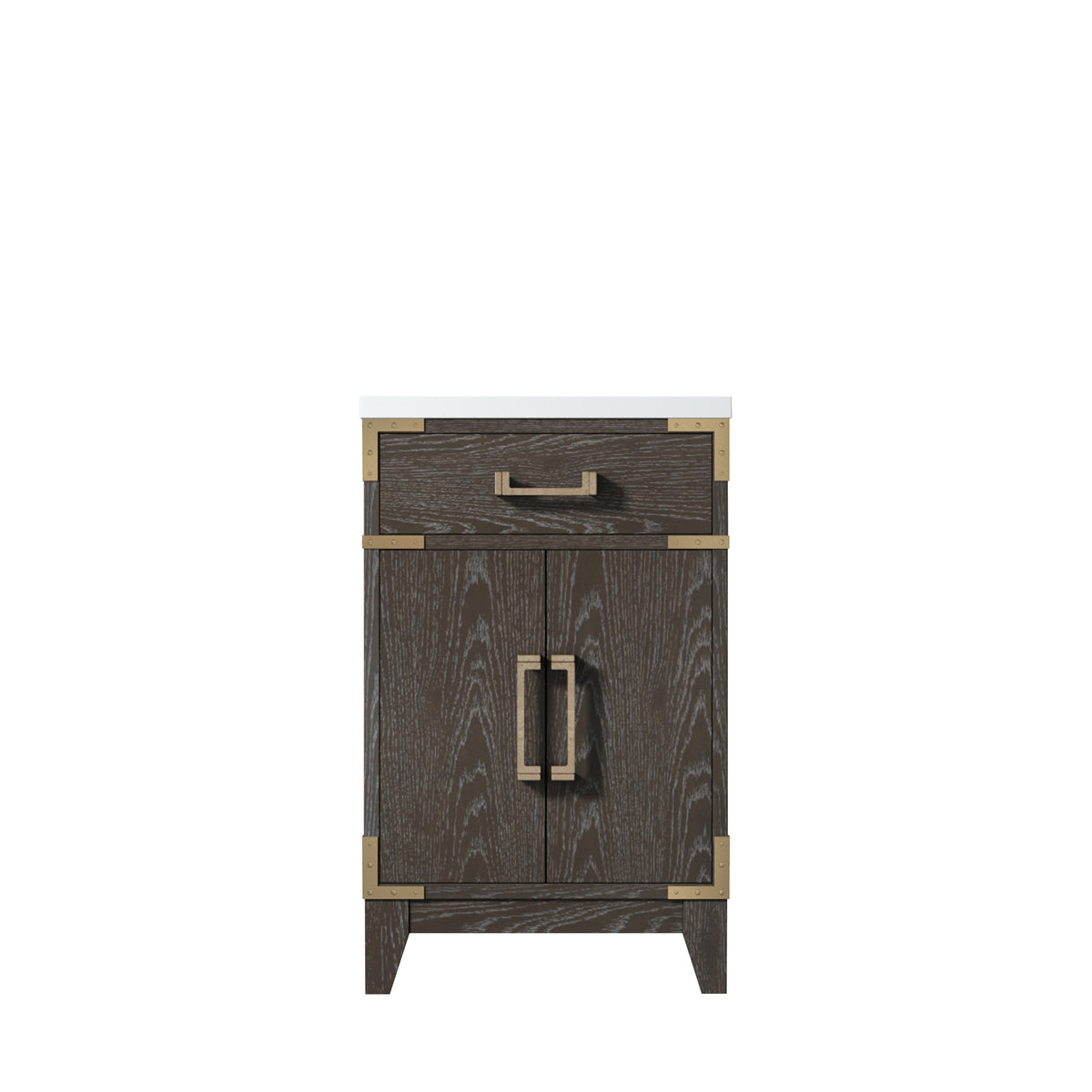 Lexora Laurel 20 in. Brown Oak Single Sink Bath Vanity