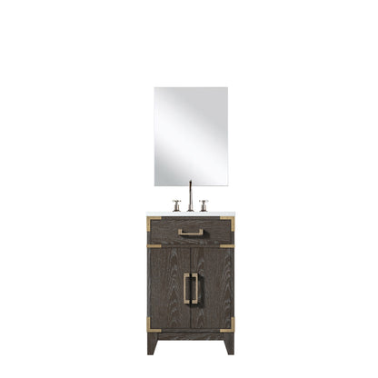 Lexora Laurel 20 in. Brown Oak Single Sink Bath Vanity