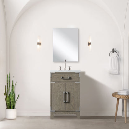 Lexora Laurel 20 in. Grey Oak Single Sink Bath Vanity
