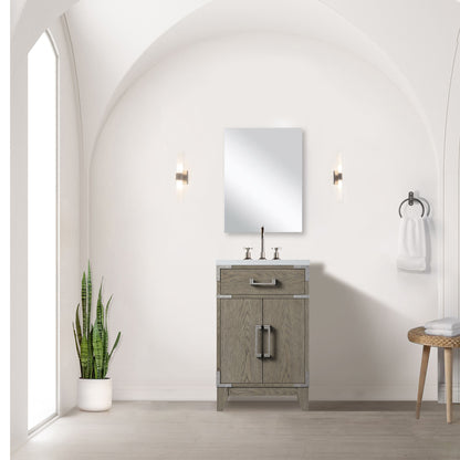 Lexora Laurel 20 in. Grey Oak Single Sink Bath Vanity