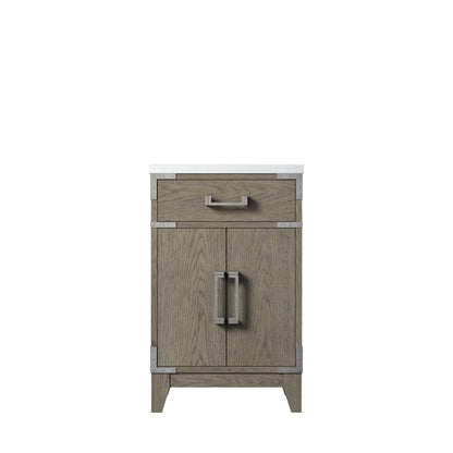 Lexora Laurel 20 in. Grey Oak Single Sink Bath Vanity
