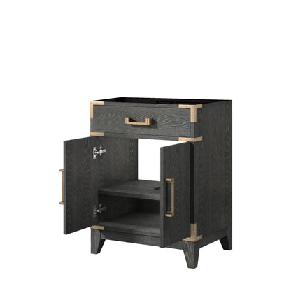 Lexora Laurel 24 in. Black Oak Single Sink Bath Vanity