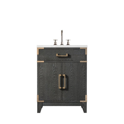 Lexora Laurel 24 in. Black Oak Single Sink Bath Vanity