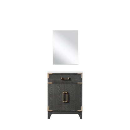 Lexora Laurel 24 in. Black Oak Single Sink Bath Vanity