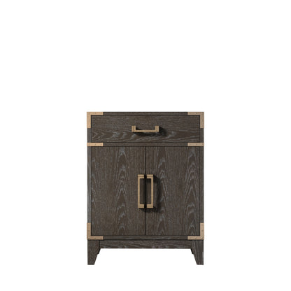 Lexora Laurel 24 in. Brown Oak Single Sink Bath Vanity