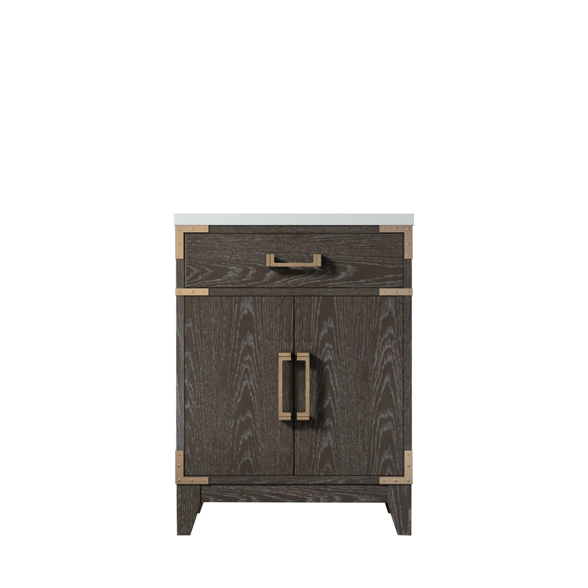 Lexora Laurel 24 in. Brown Oak Single Sink Bath Vanity
