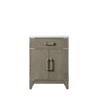 Lexora Laurel 24 in. Grey Oak Single Sink Bath Vanity