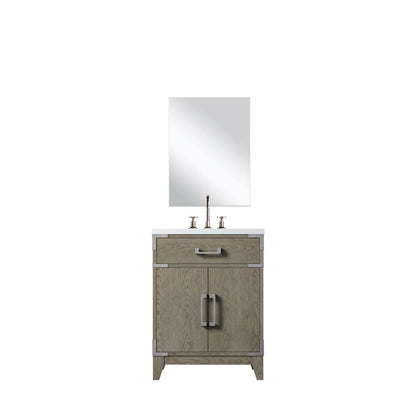 Lexora Laurel 24 in. Grey Oak Single Sink Bath Vanity