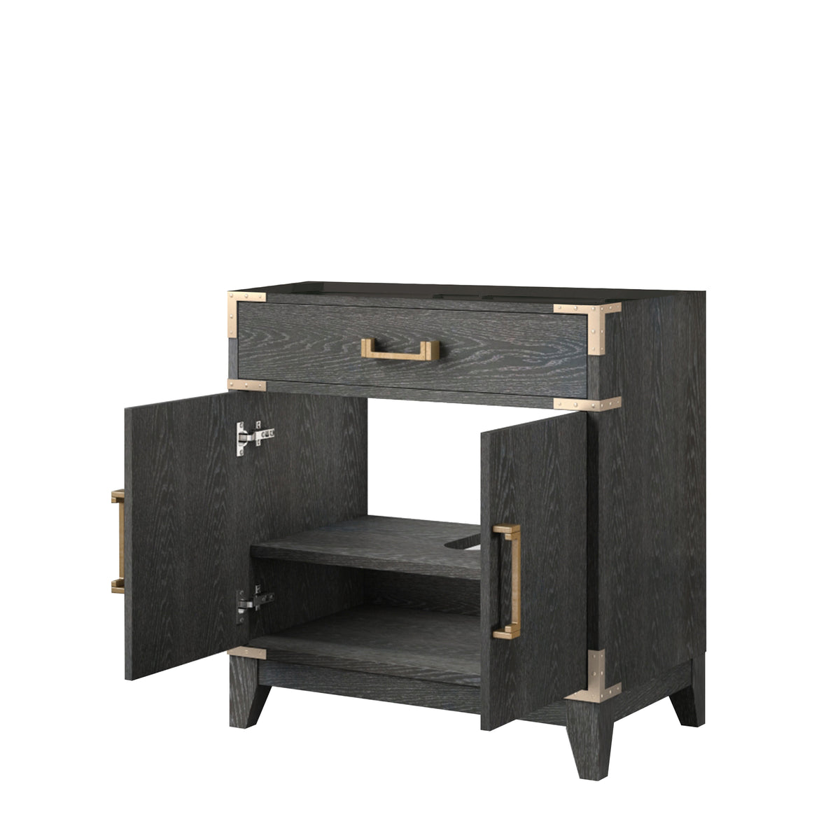 Lexora Laurel 30 in. Black Oak Single Sink Bath Vanity