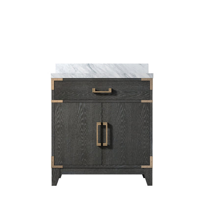 Lexora Laurel 30 in. Black Oak Single Sink Bath Vanity