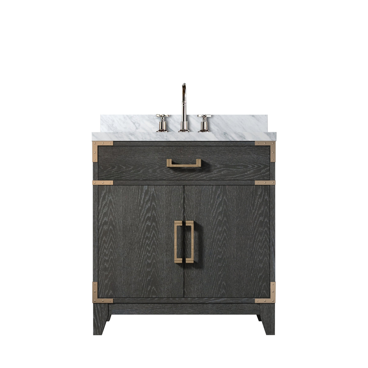 Lexora Laurel 30 in. Black Oak Single Sink Bath Vanity