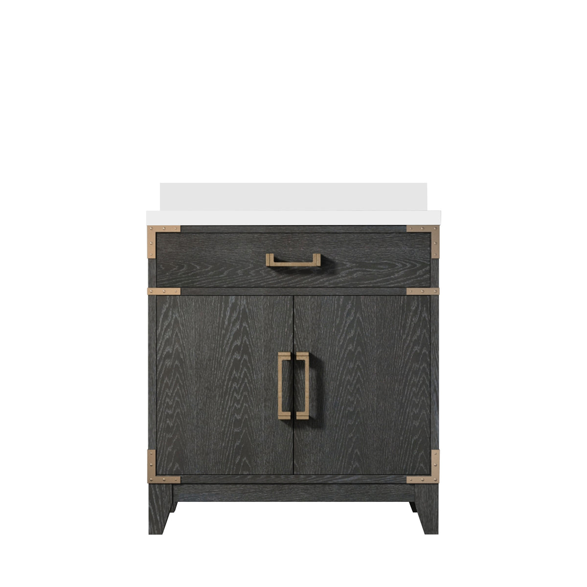 Lexora Laurel 30 in. Black Oak Single Sink Bath Vanity