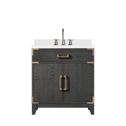 Lexora Laurel 30 in. Black Oak Single Sink Bath Vanity