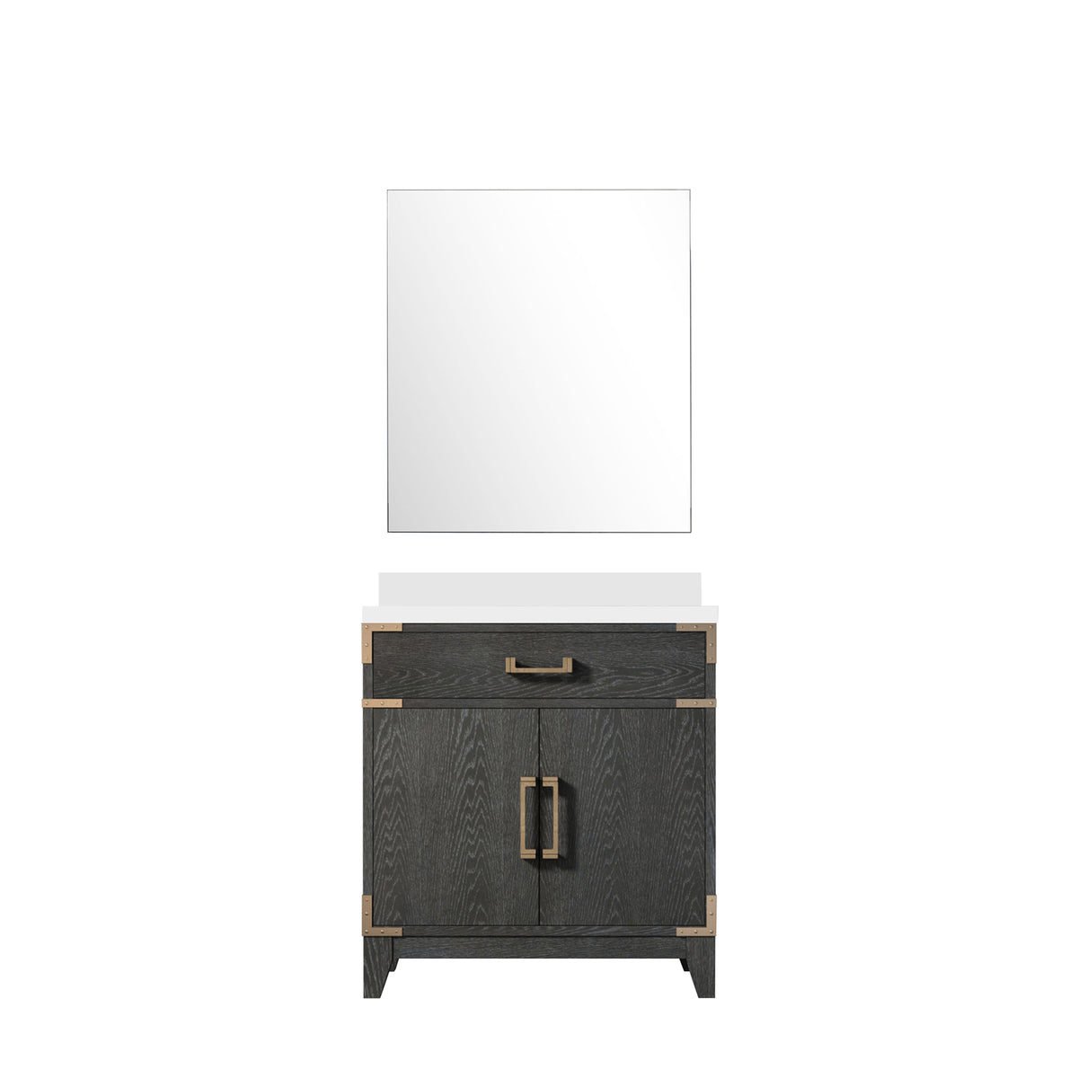 Lexora Laurel 30 in. Black Oak Single Sink Bath Vanity