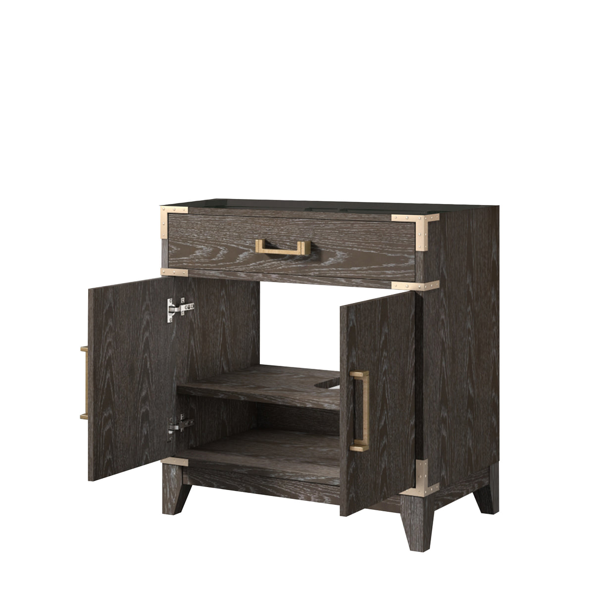 Lexora Laurel 30 in. Brown Oak Single Sink Bath Vanity