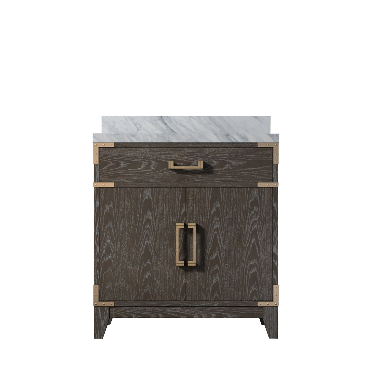Lexora Laurel 30 in. Brown Oak Single Sink Bath Vanity