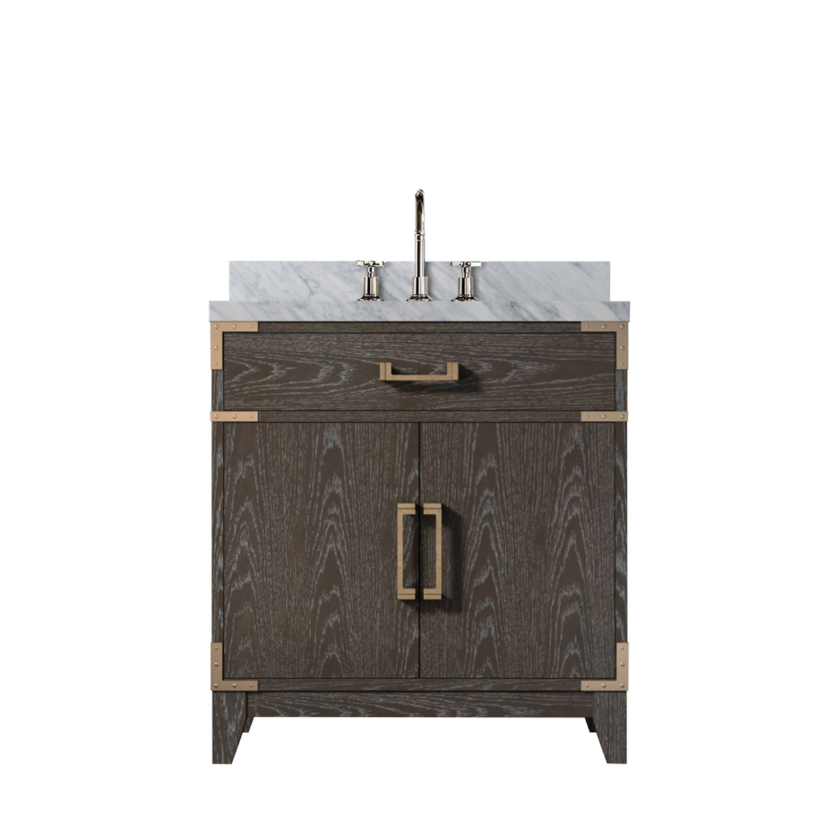 Lexora Laurel 30 in. Brown Oak Single Sink Bath Vanity