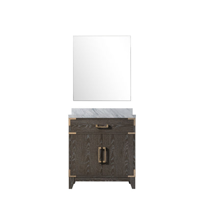 Lexora Laurel 30 in. Brown Oak Single Sink Bath Vanity