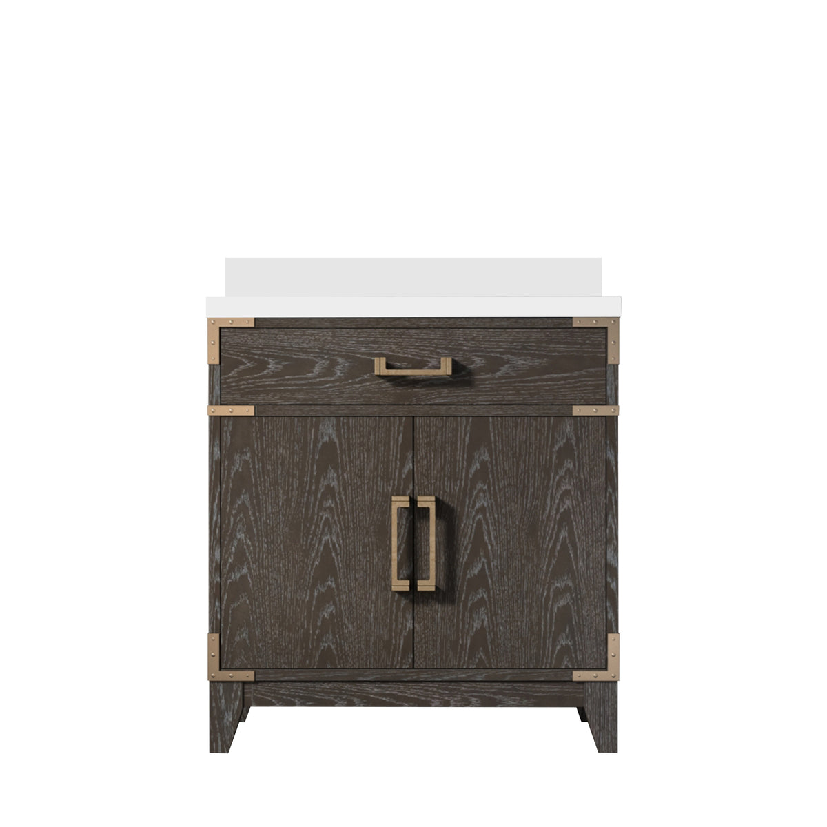 Lexora Laurel 30 in. Brown Oak Single Sink Bath Vanity