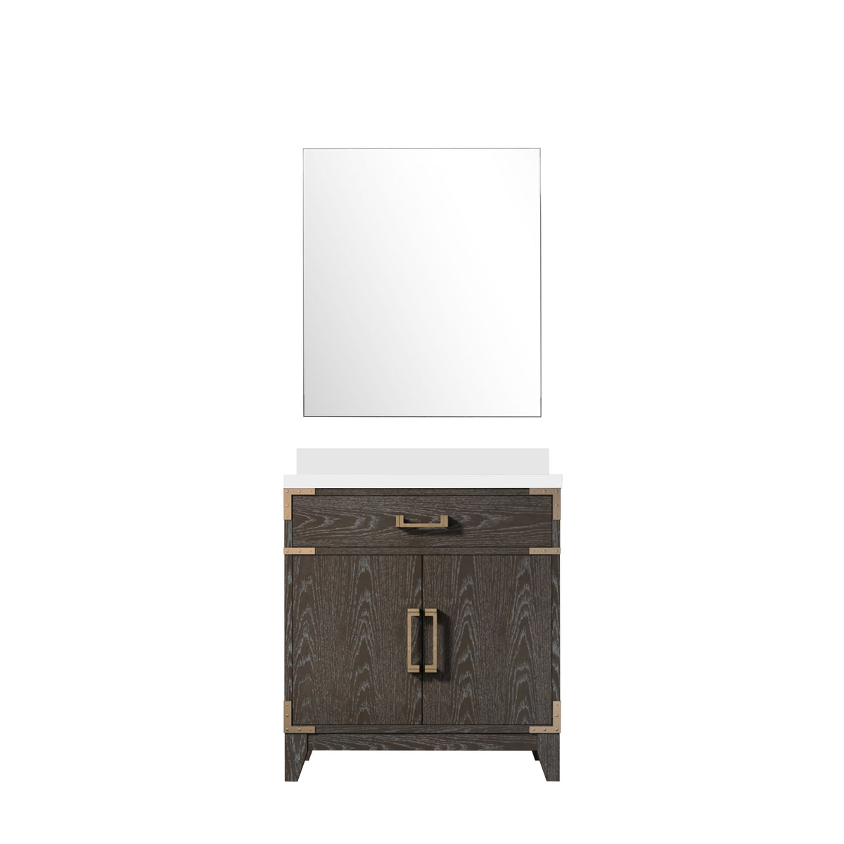 Lexora Laurel 30 in. Brown Oak Single Sink Bath Vanity