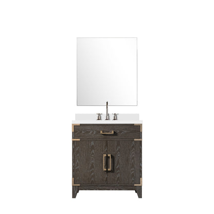 Lexora Laurel 30 in. Brown Oak Single Sink Bath Vanity